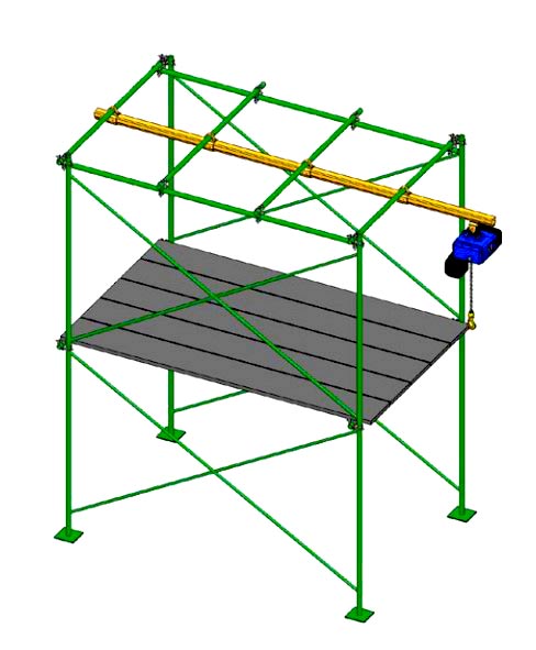 scaffold runway crane system